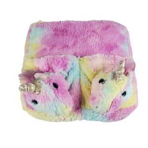 Kids Vibrating Foot Massager Unicorn Tie Dye Rainbow Plush Soft Gift Kidcore